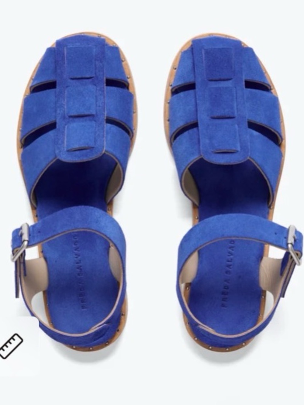 Freda Salvador Sera Fisherman Sandal in Cobalt Suede 8